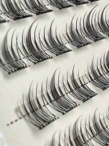60pcs Glue-Free Sweet Camellia Flower False Eyelashes, Natural & Realistic Fairy Single Cluster Segmented Slouchy 3-Step Lashes, Super Soft & Natural, Suitable For Everyday, Date, Party, Beginner Friendly, Travel Essential (Random Bottom Card) - C - View 10