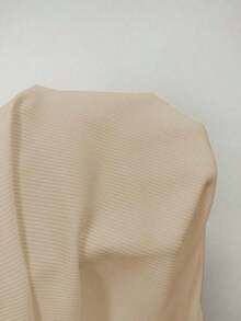 Camiseta sin mangas acanalada casual y elegante con cuello polo para mujer - Caqui - Ver 5