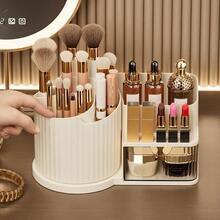 360° Rotating Bathroom Makeup Organizer, Makeup Bag & Cosmetic Box, Storage & Organization, Makeup Storage, Makeup Display Rack & Cosmetic Storage Box, Makeup Organizer And Desktop Pen Holder With 5 Compartment Plastic Makeup Shelves - Bathroom Makeup Box - View 5