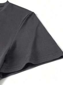 New Women's Short-Sleeved Crew Neck T-Shirt, Summer Design, With A Simple And Modern Letter Print, Breathable And Sweat-Wicking. Express Shipping From Local Warehouse, Couple's Style, Couple's Clothing - 深灰色 - 查看 5