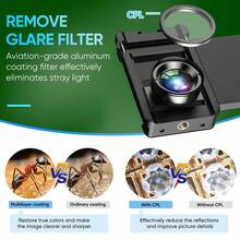 APEXEL 100mm 4K HD Phone Macro Lens,Professional 10X Macro Photography Lens With CPL Filter, Universal Clip Compatible With Almost All Smartphones, Macro Photography Lens Phone Accessory - A - View 5