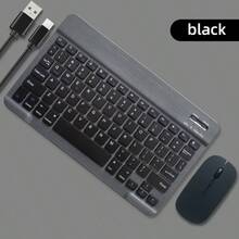 10英吋超薄可充電無線鍵盤，相容 iPad，鍵盤與滑鼠組合，靜音便攜，Type-C 充電，30天待機，相容 iPad Pro、Mini、Air、iOS、Android、Windows，無線鍵盤滑鼠套組 - 查看 13