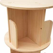 3 Tier Rotating Display Bookshelf 360 Display Floor Standing Pine Wood Bookcase - Rotating Bookshelf - View 8