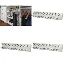 Easy Track Ra1200 - Soporte Deslizante para Corbatas, 20 Ganchos, Color - Blanco - Ver 1