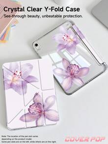 紫色夏威夷花卉图案保护套，兼容 iPad Air 4/5 10.9 英寸、7/8/9 10.2 英寸、(A16) 11 英寸（第 11 代，2025 款），带 Apple Pencil 插槽，也兼容三星 Galaxy Tab A9 11 英寸、Tab A9 8.7 英寸，可爱风格，适合返校季、情人节、夏季等场合。 - 彩色 - 查看 4