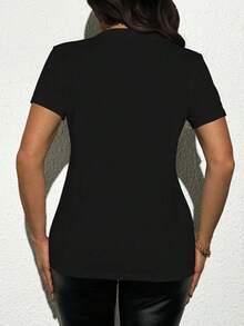 Camiseta con estampado divertido de meme de gato, camiseta de gato, camiseta con estampado de gato, camiseta humorística de gato, para mujeres, regalo - Negro - Ver 2