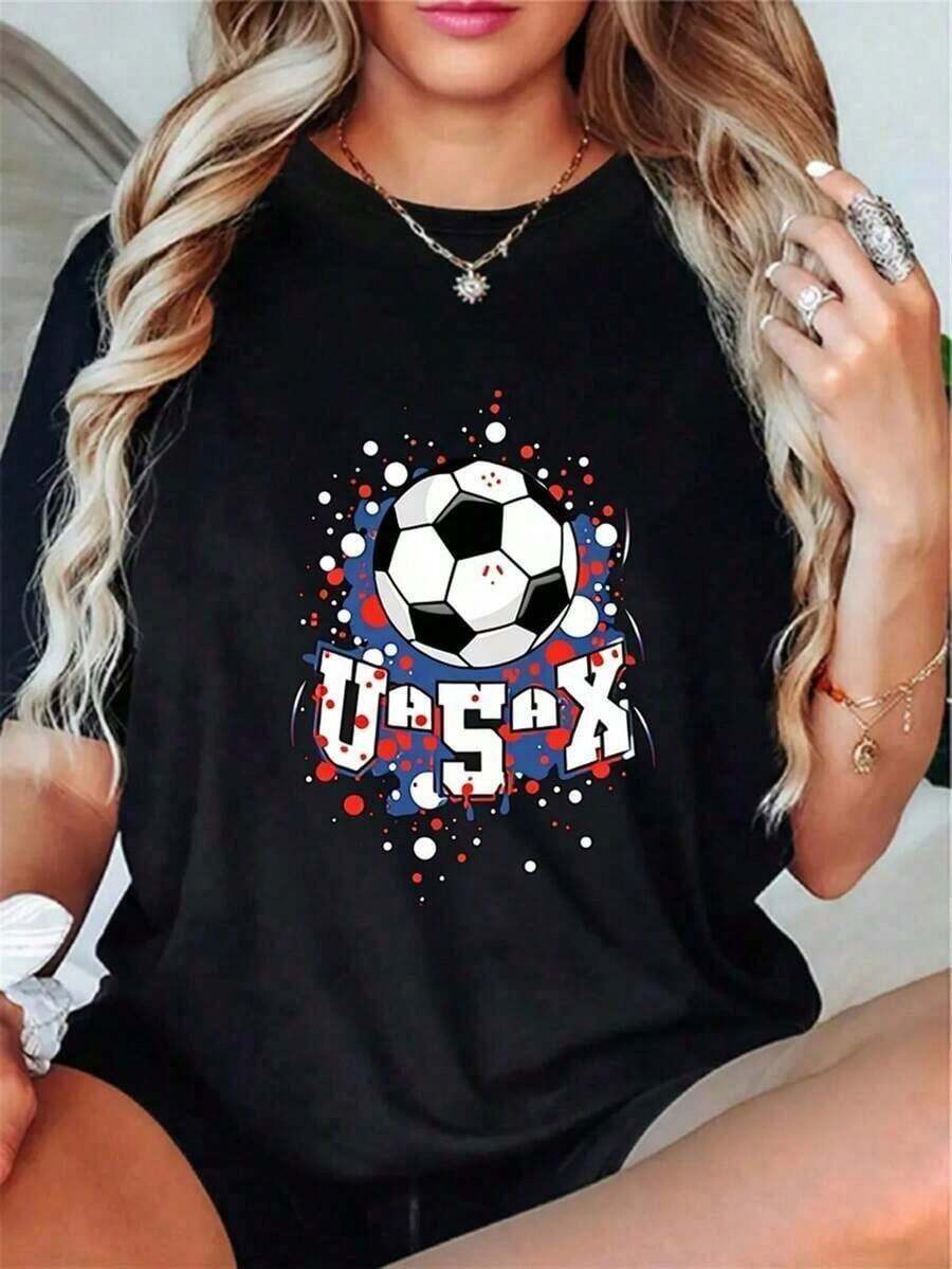 Camiseta unisex de algodón puro, camiseta de fútbol negra para hombre y mujer, estampado con diseño de la Copa del Mundo - Cuello redondo, manga corta, estilo casual, adecuada para uso diario, estilo urbano, Día de San Valentín, camisetas para hombre, camisetas gráficas, camisetas para mujer, camisetas para hombre, ropa cristiana, ropa urbana, ropa para hombre, camisetas gráficas para hombre, ropa de gimnasio, ropa de gimnasio para mujer, artículos de Jesús, conjuntos de San Valentín para mujer, fútbol de los 49ers, jersey, Copa del Mundo 2026. | Diseño exquisito | Suelto y cómodo | Fácil de combinar | - Negro - Ver 1