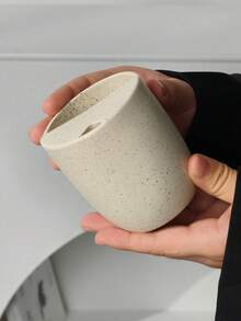1pc Nordic Style Ceramic Coffee Cup With Cutout, Ins American Latte Coffee Cup, Home Drinking Cup, Portable Travel Mug, Festival Gift, Birthday Blessing, Party Supply, Gift For Boyfriend And Girlfriend Back To School - Multicolor - View 9