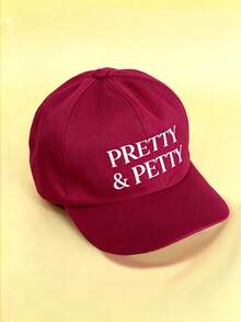 1件中性復古「PRETTY&PETTY」字母印花棒球帽，螢光粉色網格老爹帽，適合戶外、旅行、徒步、海灘、度假 - 彩色 - 查看 18