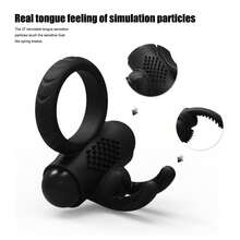 Vibrating Penis Ring Adult Sex Toy For Men, Rabbit Vibrator Silicone Cock Ring For Couple Vibrator, Male Erection Enhancing And Female Clit Vibrators, Adult Sex Toys, Soft Stretchy Cock Rings For Men - one-size - View 2