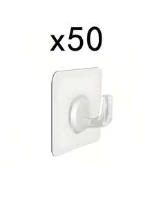10/20/30pcs Transparent Acrylic Self-Adhesive Hooks, Seamless Sticky Hooks Suitable For Hanging Clothes, Towels, Keys, Miscellaneous Items, Applicable For Kitchen, Bedroom, Bathroom, Living Room, Etc. - One Size - View 15