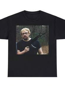Sam Hyde - Shooter Black T-Shirtblusas para mujer playeras de mujer vestidos casuales para mujer y2k playeras deportivas para mujer verano camisetas ropa de mujer Fashion Perfect For Daily - Negro - Ver 1