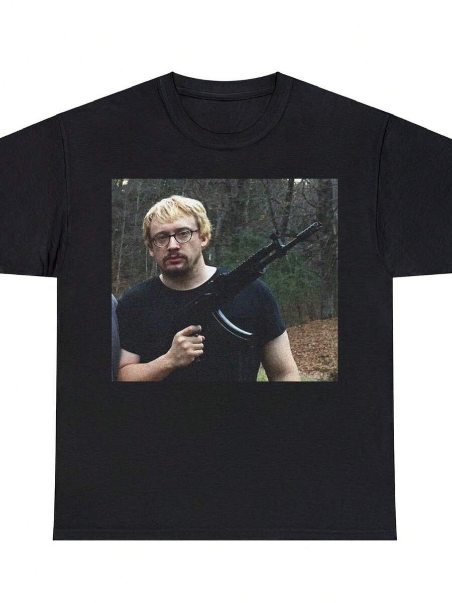Sam Hyde - Shooter Black T-Shirtblusas para mujer playeras de mujer vestidos casuales para mujer y2k playeras deportivas para mujer verano camisetas ropa de mujer Fashion Perfect For Daily - Negro - Ver 1