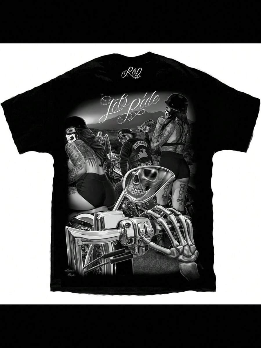 Ride Or Die Mayans Sexy Biker Chicks Motorcycle David Gonzales DGA T Shirt - màu đen - Xem 1