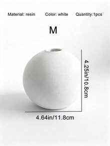 1件/3件組 北歐現代極簡創意白色球形花瓶 波希米亞居家裝飾 桌面玄關婚禮餐廳花藝擺飾 節日禮物 畢業禮物 - 白色 - 查看 11