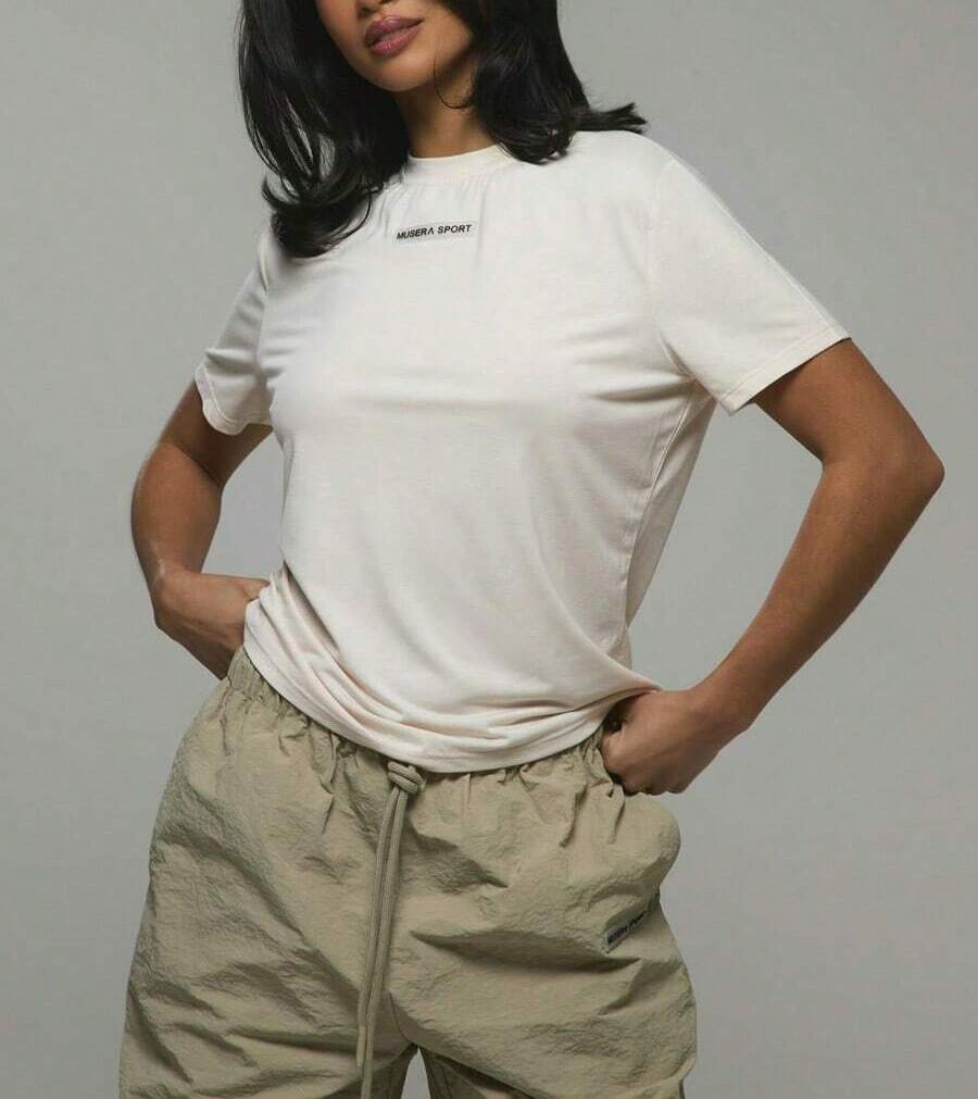 Playera de mujer 100% algodón manga corta estampado Sport estilo deportivo para verano - Blanco - Ver 1