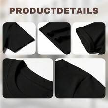 Camisetas Personalizadas con Foto |   Diseña Tu Propia Camiseta |   Camisas de Algodón Personalizadas para Adultos |   Unisexo - Negro - Ver 3