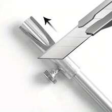 Adjustable Aluminum Alloy Eyebrow Sharpener Tool, 1/2 Pieces, Manual Drawing Knife With Secure Clamp For Beginners, No Battery Required - 1 Piece - View 4
