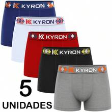 Kit Cuecas Boxer Kyron Preta ou Colorida Microfibra com Forro 100% Algodão - Multicolorido - Visão 13