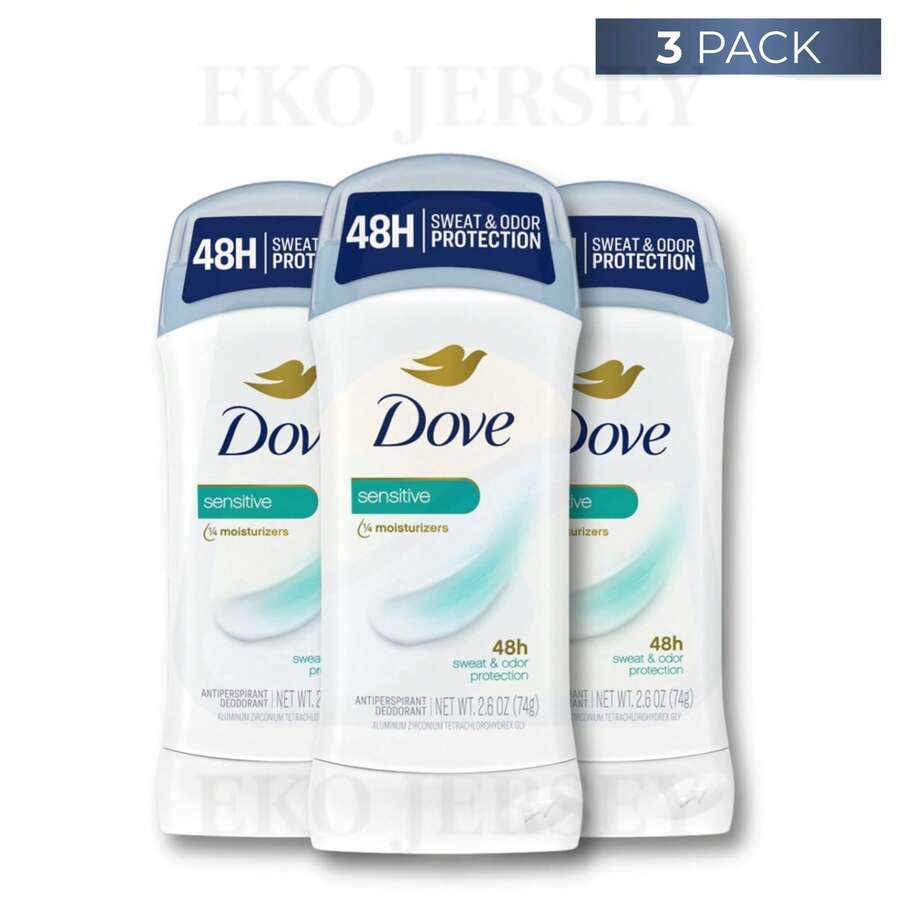 Dove Sensitive Stick Deodorant 48H Sweat & Odor Protection 2.6 Oz Pack Of 3 - 多樣化香型 - 查看 1