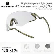 ROCKBROS 1pc Snake Skin Pattern Photochromic Cycling Glasses, Lightweight Windproof Fashion Accessory Suitable For Running, Hiking, Cycling, Camping, Photography And Other Outdoor Activities - Multicolor - View 17