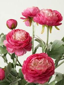 Artificial Peony And Rose Flowers, Non-Fading Plastic Floral Bouquet, Suitable For Home Decor, Living Room, Bedroom, Balcony, Tabletop, Floral Arrangement, Kitchen, Bathroom, Fireplace, Outdoor Decor, Lawn, Garden, Wedding Party, Scene Decoration, Bridal Bouquet, Valentine's Day, Birthday And Graduation Gifts - Peony Flower-purple - View 5