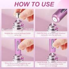 PCS Travel Refillable Perfume Atomizer Bottles, 5ml Mini Portable Spray Bottles For Travel Accessories, Multicolor Perfume Containers - 12 Colors - View 6