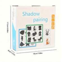 Shadow Matching Cards, Children's Educational Toys - Simple Introductory Shadow Matching Game, Fruit, Animal, Vegetable Recognition Card Wooden Toys - Multicolor - View 8