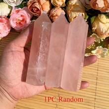 1件粉色玫瑰石英塔 - 玫瑰石英水晶方尖碑,塔尖,散装宝石,矿物标本。完美的家居装饰艺术收藏品,也是万圣节、复活节或情人节的独特礼物——水晶爱好者的理想之选。 - 彩色 - 查看 4