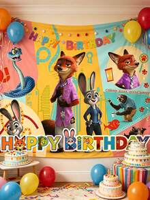 Phông nền sinh nhật chủ đề Disney cao cấp, chất liệu polyester bền chắc với hình ảnh Zootopia và các nhân vật Joy, Sadness, Anger, Disgust & Anxiety, đảm bảo sử dụng lâu dài. Được thiết kế để bền bỉ và tạo ấn tượng thị giác, phông nền sinh nhật kết hợp cao cấp này kết hợp chất liệu chất lượng cao với các thiết kế được người hâm mộ yêu thích. - Lý lịch - Xem 2
