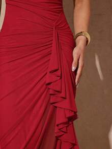 Women Midi Dresses - Rojo - View 6