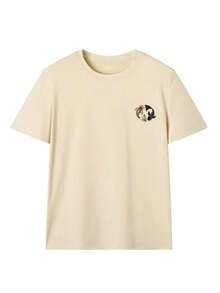Camisetas holgadas estampadas con estilos modernos y adecuadas para hombres y mujeres. Estilo sin traje. Es un artículo imprescindible en primavera, verano, otoño e invierno, y es sencillo y elegante con un diseño minimalista. Es una opción ideal para ir de compras, viajar y disfrutar de la playa durante el año escolar, y también es una excelente elección para que las parejas combinen sus atuendos. - Beis - Ver 2
