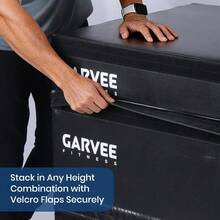 Versatilidad profesional para entrenamiento en casa - Caja pliométrica apilable de espuma suave - Alturas ajustables (6, 12, 20 pulgadas) - Fuerza, HIIT, saltos y agilidad - 6 pulgadas - Ver 8