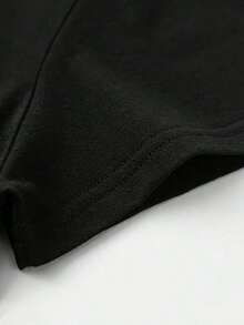 Camiseta de Cuello Redondo con Estampado Gráfico Amarillo - Diseño Felino Abstracto Minimalista, Manga Corta, Cuello Redondo, Suave y Transpirable, Ropa de Verano para Hombres y Mujeres, Divertida y Juguetona para Amantes de los Animales, Algodón YKG3, Ropa Fresca de Verano - Negro - Ver 5