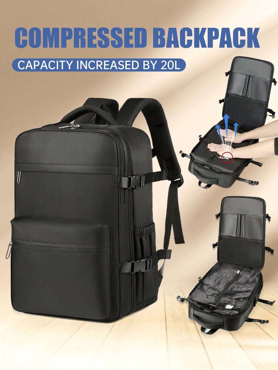 Myco Vacuum Compression Backpack - Durable Nylon, Suitable For Men And Women, Large Capacity Travel Backpack, Multifunctional Luggage Storage Backpack, Lightweight And Waterproof - Perfect For Travel, Hiking, Camping And Outdoor Adventure. Multifunctional Vacuum Compression Storage Backpack Suitable For College Students