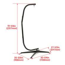 91" Hanging Hammock C-Stand For Chair Porch Swing Resistant 360 Degree Steel - 1 - View 3