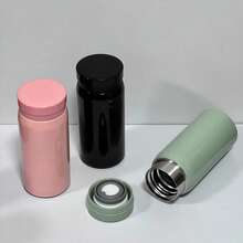 1pc 200ml Small Insulated Water Bottle, Stainless Steel Leak-Proof Portable Vacuum Cup, Suitable For Travel, Office, School, Daily Use - Multicolor - View 2