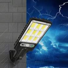 1 pieza Luz de pared solar LED súper brillante de 800mAh con sensor de movimiento, 3 modos de iluminación, luz de para jardín exterior, alimentada por energía solar para patio, calle y alumbrado comercial, lámpara solar para exteriores - Luces solares - Ver 5
