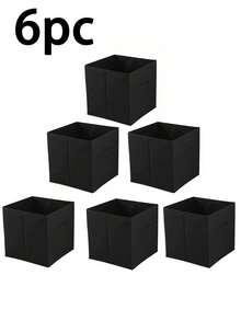1/3/6pcs Foldable Fabric Storage Boxes With Handles, Multi-Color Options, Collapsible Closet Organizers, Kids Room Toy Storage Baskets, Home Organization Containers - Pink - View 20