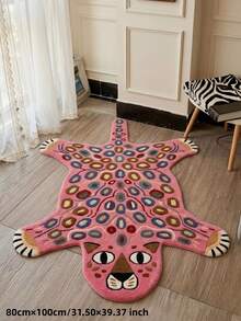 Thảm trải sàn phong cách Bohemian màu hồng hình báo đốm không đều - Mềm mại, siêu thấm hút, phù hợp cho phòng ngủ, phòng khách hoặc phòng tắm, có thể giặt máy, thảm phòng tắm, thảm trang trí, trang trí phòng ngủ, thảm nhỏ, thảm trang trí nhà cửa, thảm phòng khách, thảm nhỏ phòng khách, thảm phòng ngủ. - Nhiều màu - Xem 1