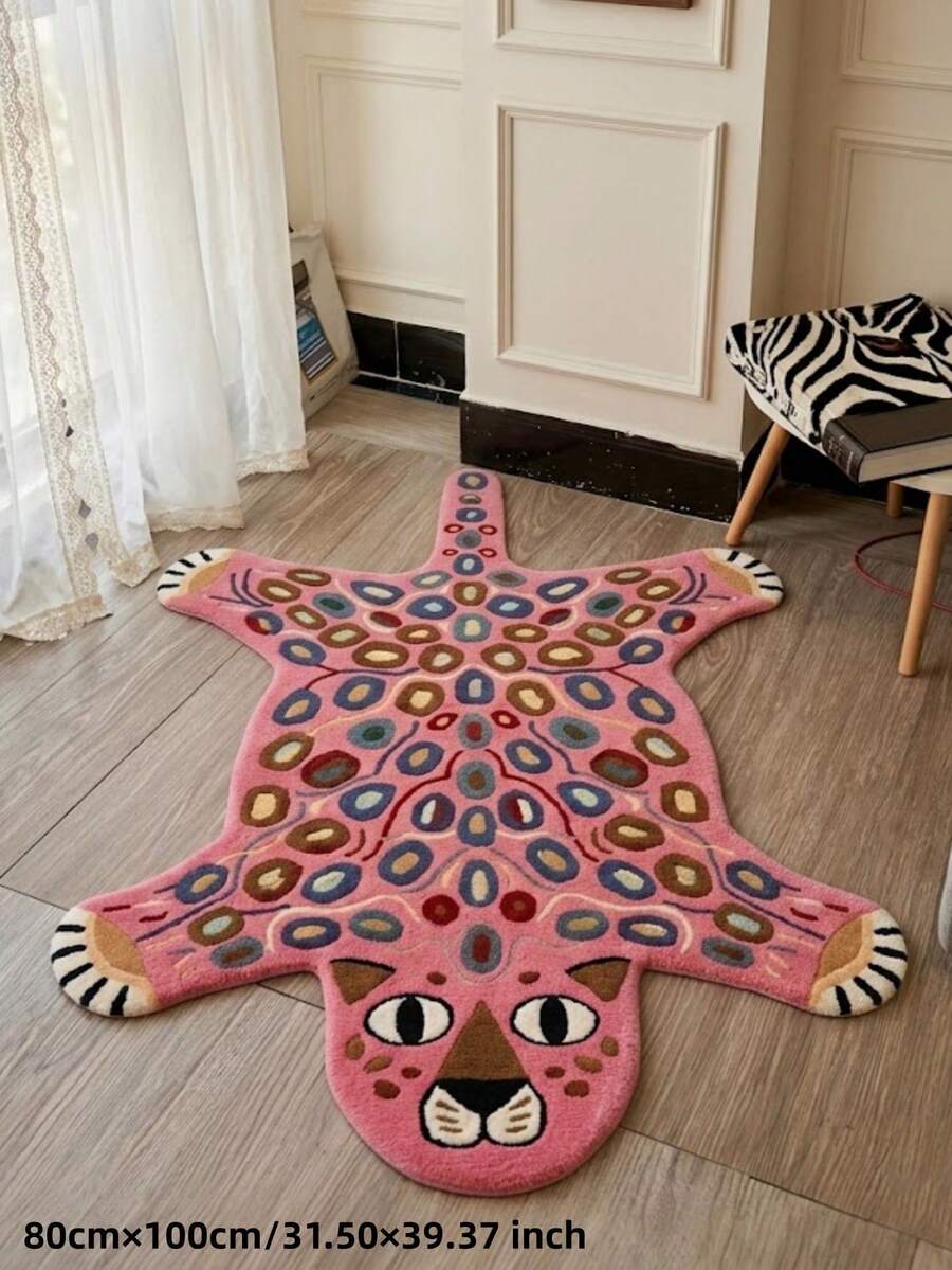 Thảm trải sàn phong cách Bohemian màu hồng hình báo đốm không đều - Mềm mại, siêu thấm hút, phù hợp cho phòng ngủ, phòng khách hoặc phòng tắm, có thể giặt máy, thảm phòng tắm, thảm trang trí, trang trí phòng ngủ, thảm nhỏ, thảm trang trí nhà cửa, thảm phòng khách, thảm nhỏ phòng khách, thảm phòng ngủ. - Nhiều màu - Xem 1
