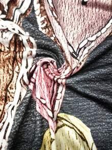 Camiseta de mujer con cuello redondo y manga corta con estampado floral sintético, cómoda para uso casual diario - Multicolor 4 - Ver 4