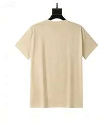 Almacén local, una camiseta de manga corta para mujer con estilo retro americano, de corte holgado y diseño estampado (los pantalones son solo para sugerencias de estilo). Esta pieza sencilla y elegante presenta un patrón de letras impresas con temática tropical, lo que la convierte en un elemento imprescindible para crear un look relajado de vacaciones, perfecto para ocasiones como el Día del Trabajo y el Día de la Independencia de México. - Beis - Ver 3