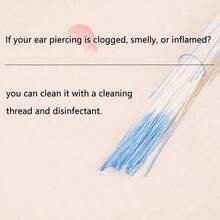 60/120pcs Ear Piercing Cleaning Sticks, Ear Piercing Cleaning Lines, Ear Care Set, Includes 60/120pcs Ear Piercing Cleaning Lines And Matching Cleaning Sticks With Cleaning Solution, Removes Odor And Dirt, Unisex, Prevents Ear Piercing Clogging; Suitable For Living Room, Bedroom, Bathroom, Travel Essential, Can Be Given As Wedding, Party, Birthday, New Year Gifts To Friends And Family, Also A Fun Accessory Small Gift, Fits Campus, Back To School, Home And Travel Scenarios; Also Available Ear Cleaner, Electric Ear Pick - Multicolor - View 10