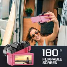 NBD 64MP 5K Resolution Digital Camera With External Microphone, Flip Screen, Suitable For Vlogging, Wide Angle & Macro Lens, 16X Digital Zoom, Built-In Flash, Support Selfie & Night Mode, Suitable For Beginners And Photography Enthusiasts - View 11
