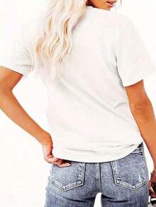 Camiseta de Mujer con Estampado de Cara de Gato - Linda Camiseta de Verano de Manga Corta con Cuello Redondo, con Patas y Gato Atigrado - Blusa Casual Lavable a Máquina para Amantes de los Gatos. Para Mujeres, Conjuntos de San Valentín para Mujeres, Tops de Mujer, Conjuntos de Vacaciones para Mujeres, Ropa de Mujer, Conjuntos de Verano Vintage para Mujeres, Traje Deportivo para Ella - Tops de Verano - Conjuntos de Vacaciones para Mujeres - Nueva Camiseta de Talla Grande para Mujer - Camiseta Vintage de Estilo Urbano Unisex de Algodón Suelto de Manga Corta con Cuello Redondo - Blusas para Mujer. blusas.blusas casuales para dama. - Blanco - Ver 2