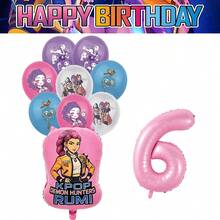 Globos decorativos con números para fiesta de cumpleaños de niña, fiesta de bautizo de bebé, suministros, regalos y juguetes - Juego de globos - Ver 18
