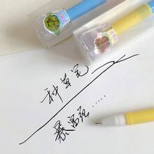 1pc DIY Planting Theme Gel Pen, 0.5mm Full Needle Tip Black Ink, Smooth Writing Without Smudging, Fresh Macaron Color-Block Design Barrel, Built-In Mini Plantable Pot Module On Top, Optional "Money Flower / Wealth Flower / Fortune Flower" Fun Seeds, Transparent Packaging With Ritual Feeling, Targeted At Students, Planner Enthusiasts, Creative Stationery Lovers - A - View 8