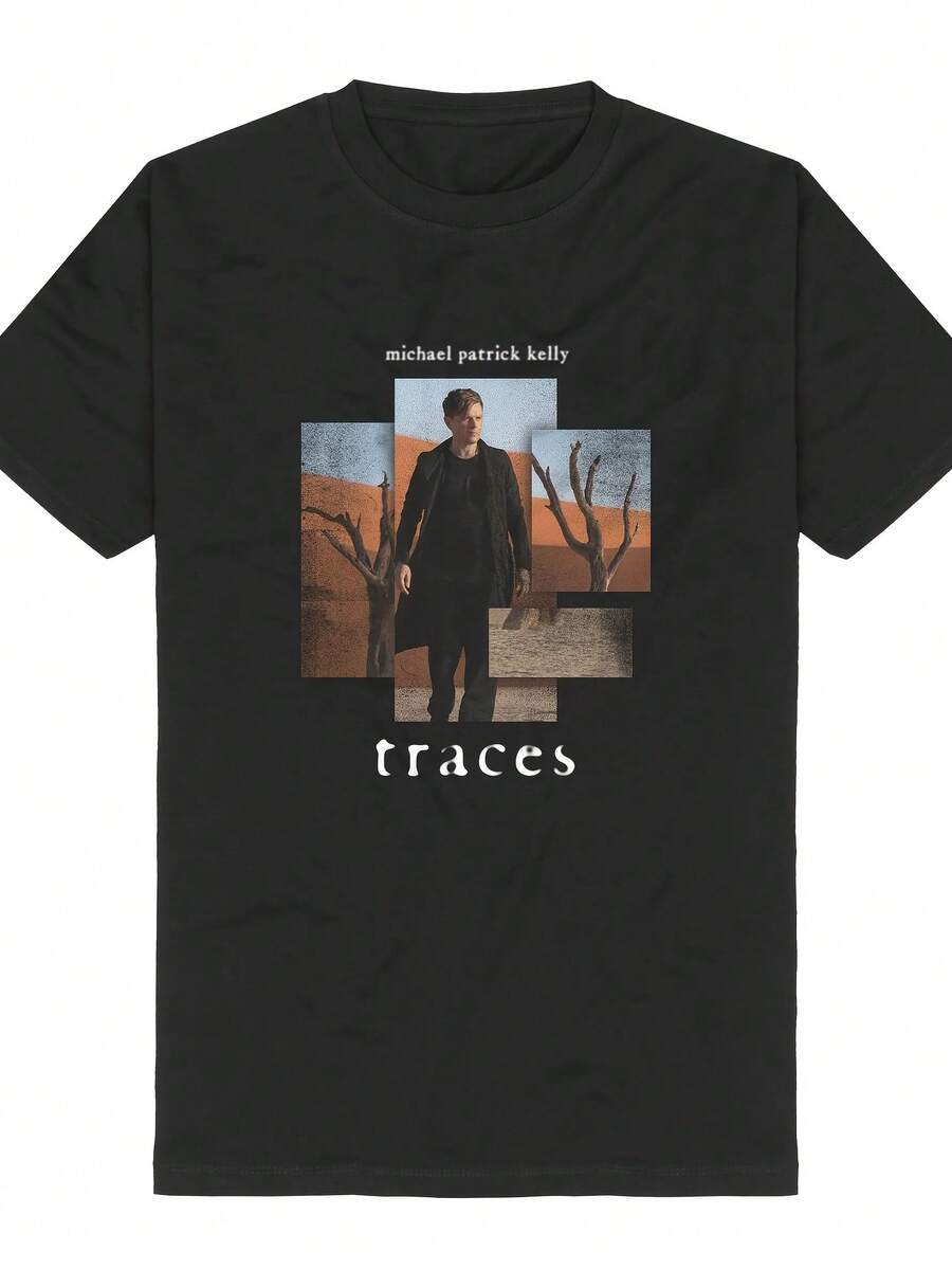 Camiseta de manga corta transpirable para hombre con imágenes de Michael Patrick, ropa de verano para hombre, regalos para el Día del Padre, estilo casual de verano. Una camiseta de manga corta adecuada para el hogar, uso diario, fiestas y viajes, perfecta como regalo para amigos o familiares. - Negro - Ver 1