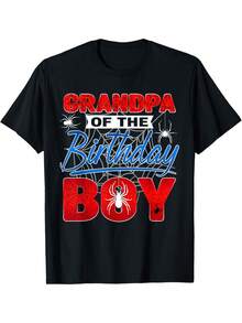 Spider Grandpa Spidey Birthday Matching Family Christmas T-Shirt, Men's T-Shirt,Funny Graphic T Shirts 100% Cotton Vintage Spider T-Shirt, Gothic Insect Pattern Graphic Tee, Punk Street Style Fashion Shirt, Unisex Soft Short Sleeve Crewneck Tops - Đen 6 - Xem 9